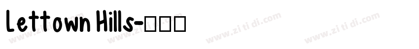 Lettown Hills字体转换